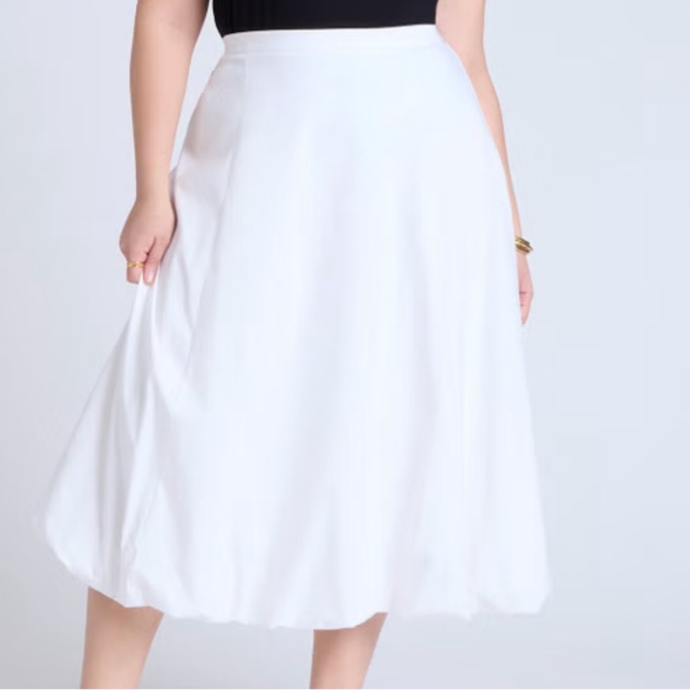 Elegant White Bubble Women's Skirt